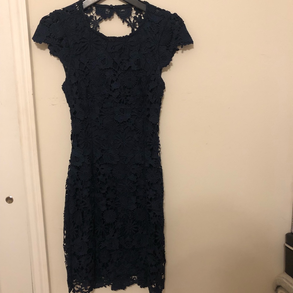 Lace open back dress